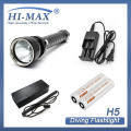 Hi-max 1000lumen Extremely powerful scuba diving LED rechargeable flashlight